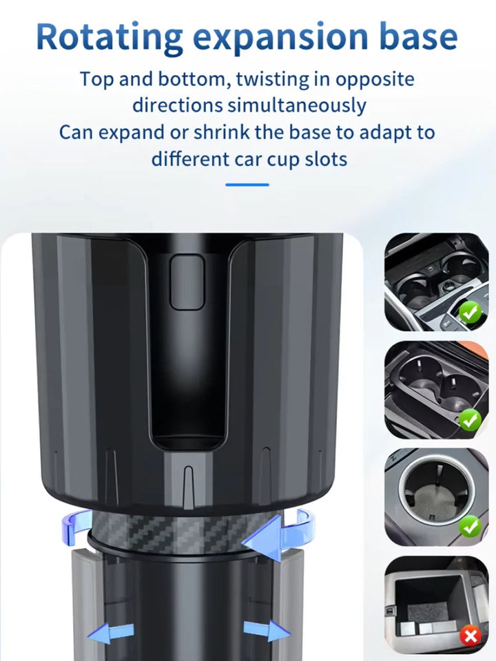 2-in-1 Car Cup Holder Fan with Adjustable Cooling and USB Charging | Stornfield