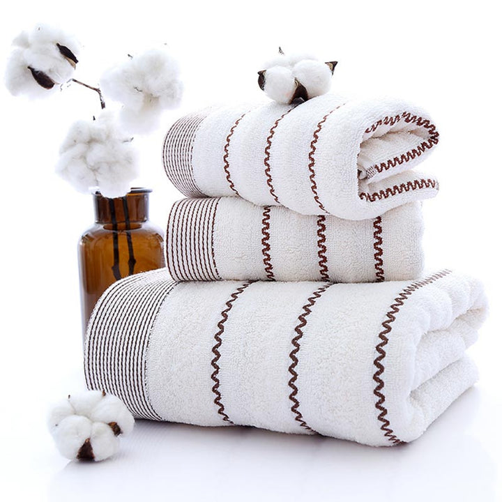 Striped Bath Towel Bathroom Towel Set 100% Cotton | Stornfield