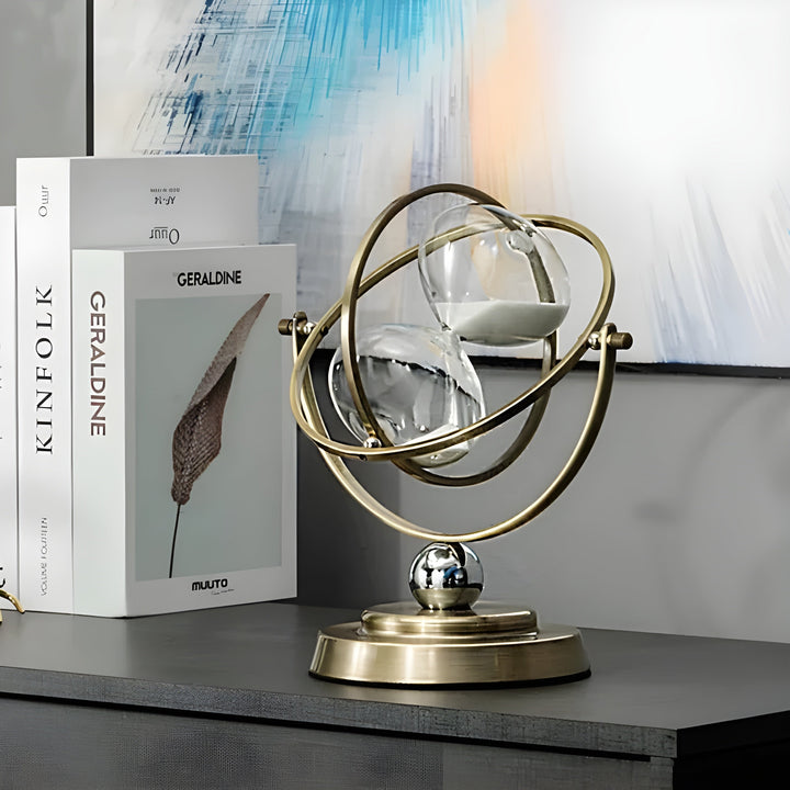 Stornfield | GracefulTime Clock – Luxury Hourglass with Elegant Gold Frame & Timeless Design