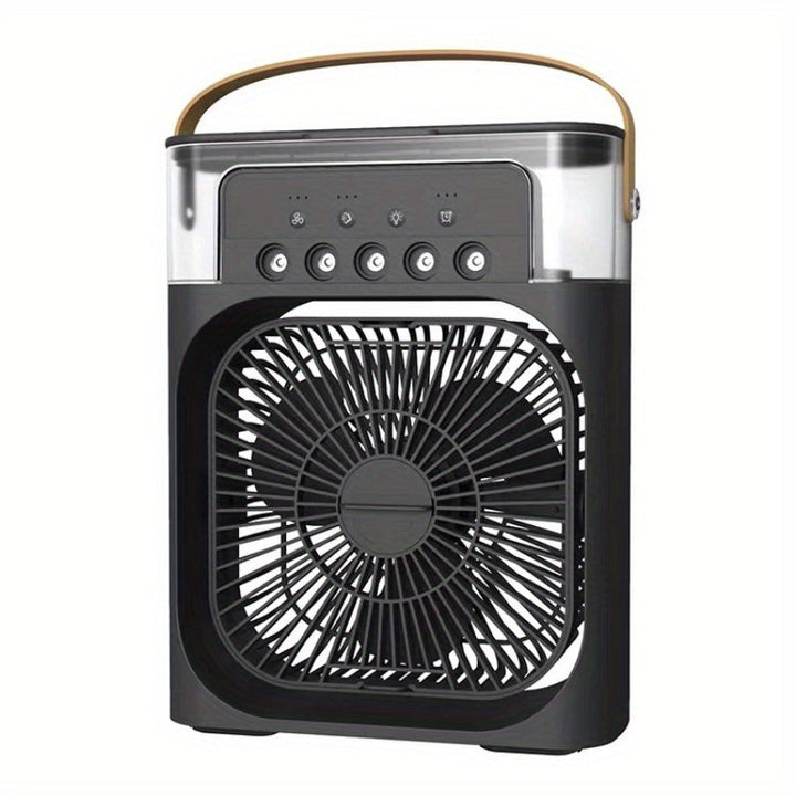 1pc Portable Air Conditioner, Household Small Air Cooler, Portable Air Adjustment For Office, 3 Speed Air Cooling Fan Humidifier, 5pcs Humidified Spray Heads For Home Appliances | Stornfield