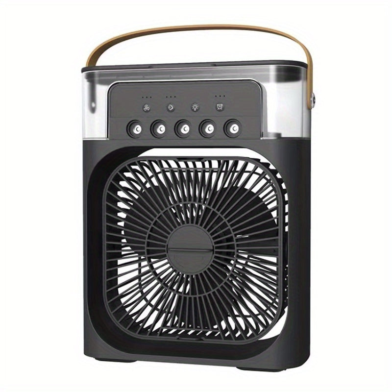 1pc Portable Air Conditioner, Household Small Air Cooler, Portable Air Adjustment For Office, 3 Speed Air Cooling Fan Humidifier, 5pcs Humidified Spray Heads For Home Appliances | Stornfield