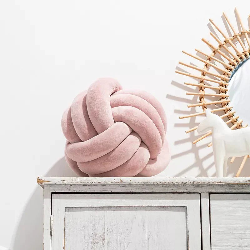 Stornfield | Decorative Knotted Suede Ball Throw Pillows