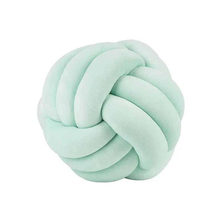 Stornfield | Decorative and Soft Cushion with Knotted Ball in Suede Look
