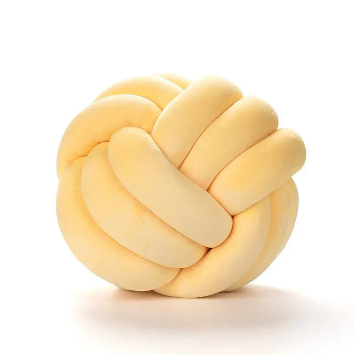 Stornfield | Decorative and Soft Cushion with Knotted Ball in Suede Look