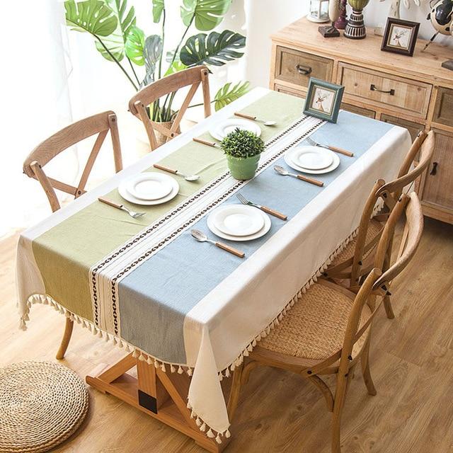 Decorative Linen Tablecloth With Tassel | Stornfield