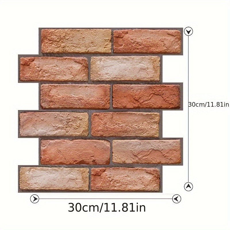 Self-adhesive 3D wall panels with brick and wood texture | Stornfield
