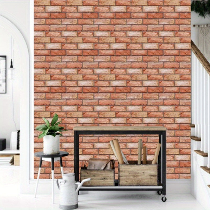 Self-adhesive 3D wall panels with brick and wood texture | Stornfield