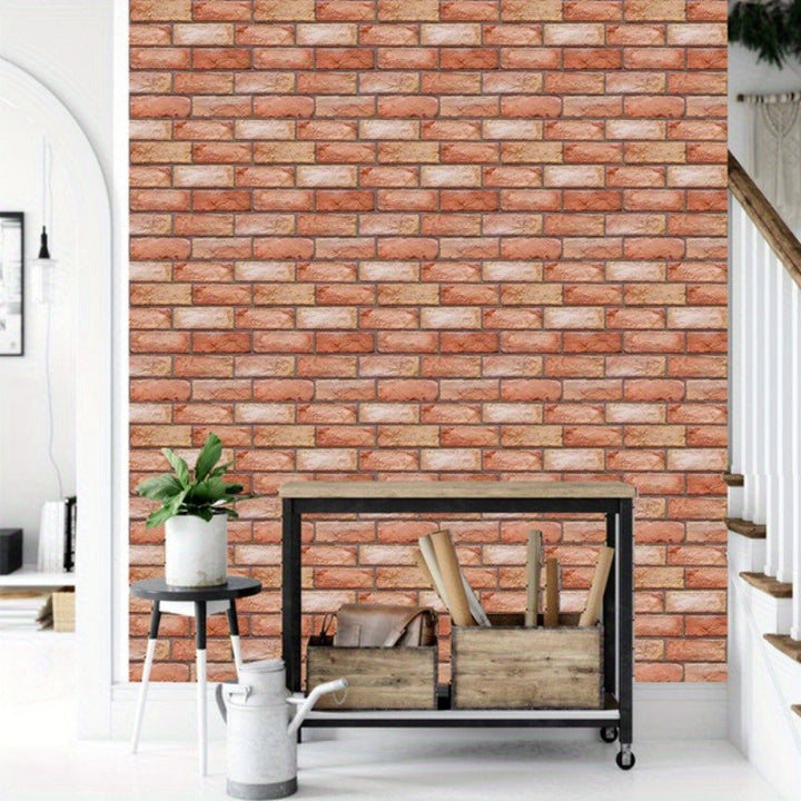 Self-adhesive 3D wall panels with brick and wood texture | Stornfield
