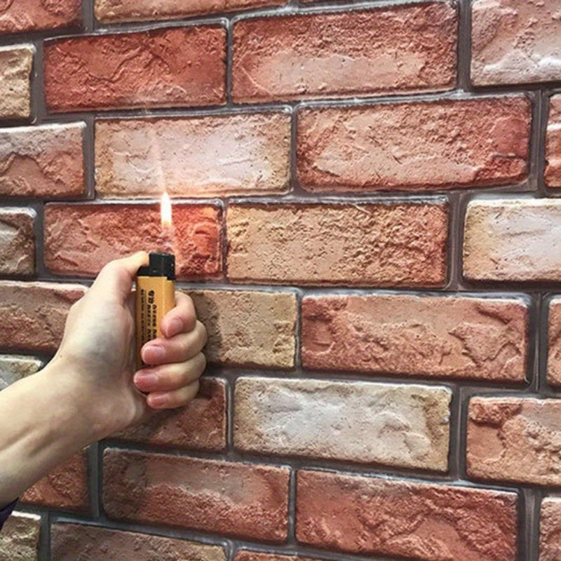 Self-adhesive 3D wall panels with brick and wood texture | Stornfield