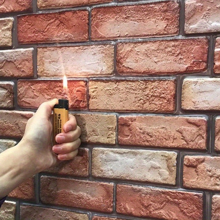 Self-adhesive 3D wall panels with brick and wood texture | Stornfield