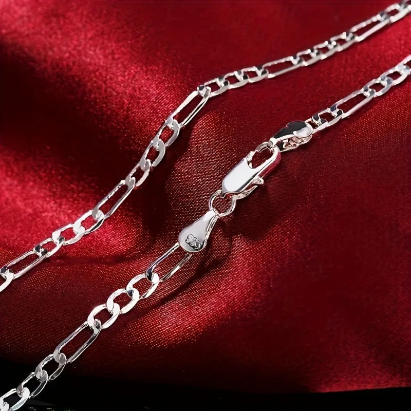 925 Silver Figaro Cuban Chain Stornfield