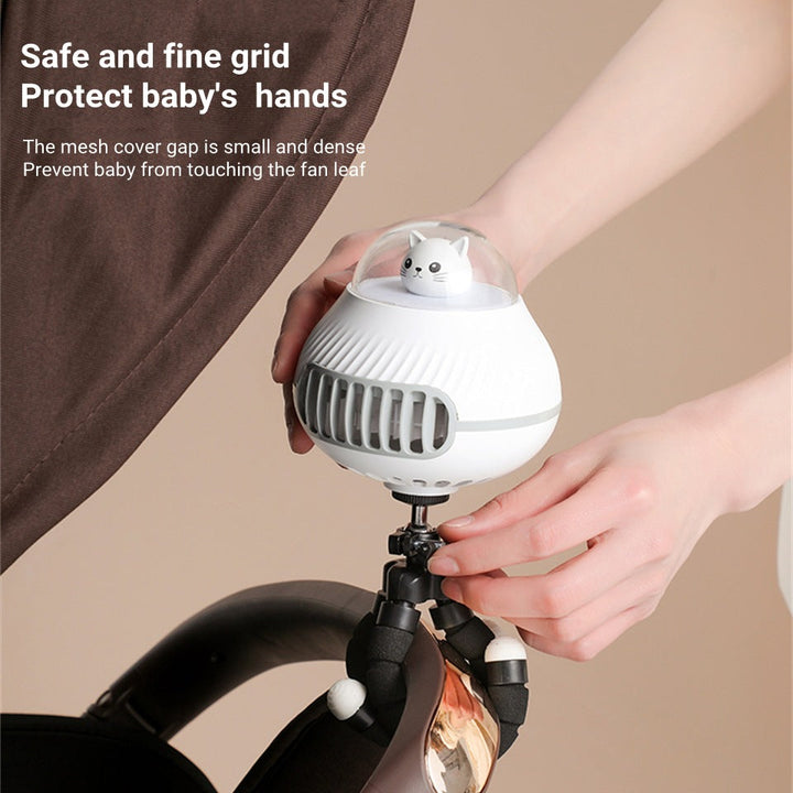 Safety Portable Bladeless Fan for Baby Strollers | Stornfield