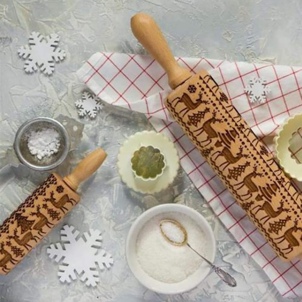 Christmas Embossing Rolling Pin | Stornfield