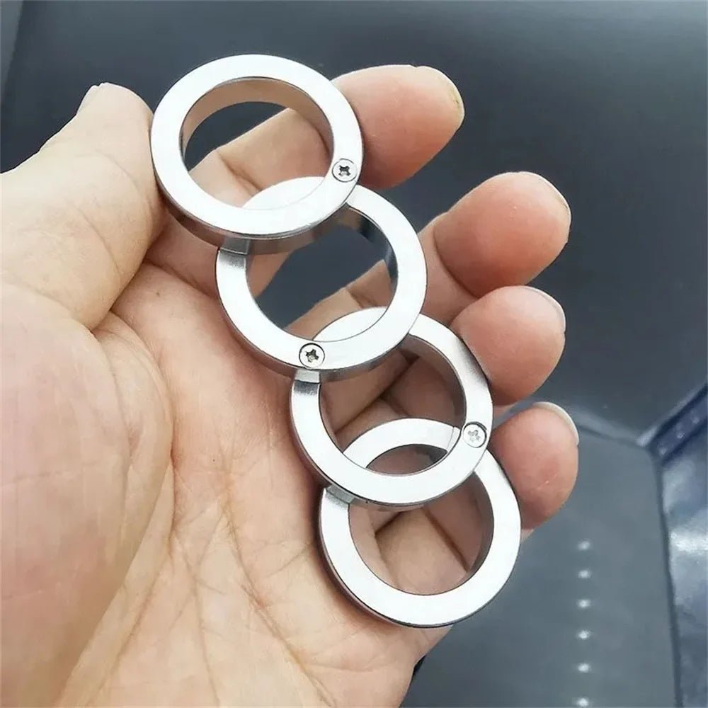 Stornfield | DEFENDRING – Tactical Foldable Self-Defense Ring with Rotatable Stainless Steel Design