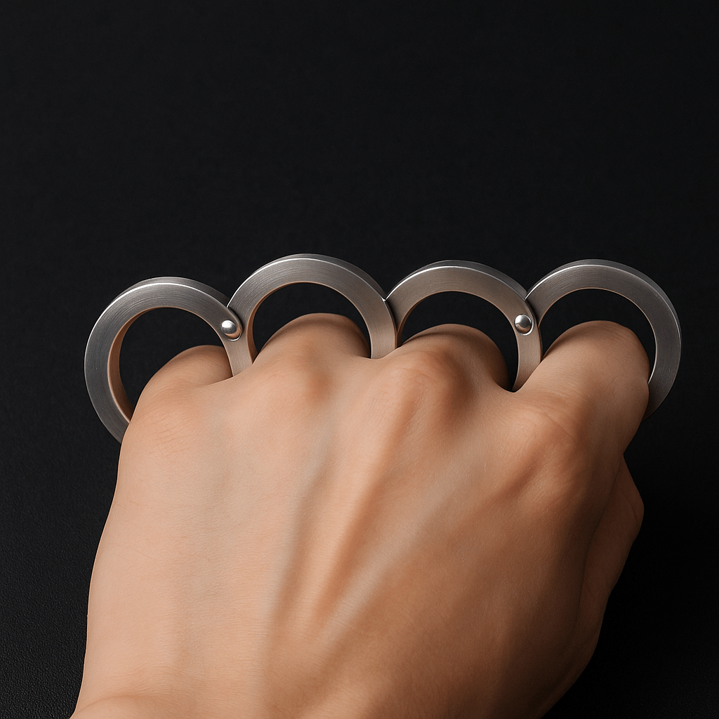 Stornfield | DEFENDRING – Tactical Foldable Self-Defense Ring with Rotatable Stainless Steel Design