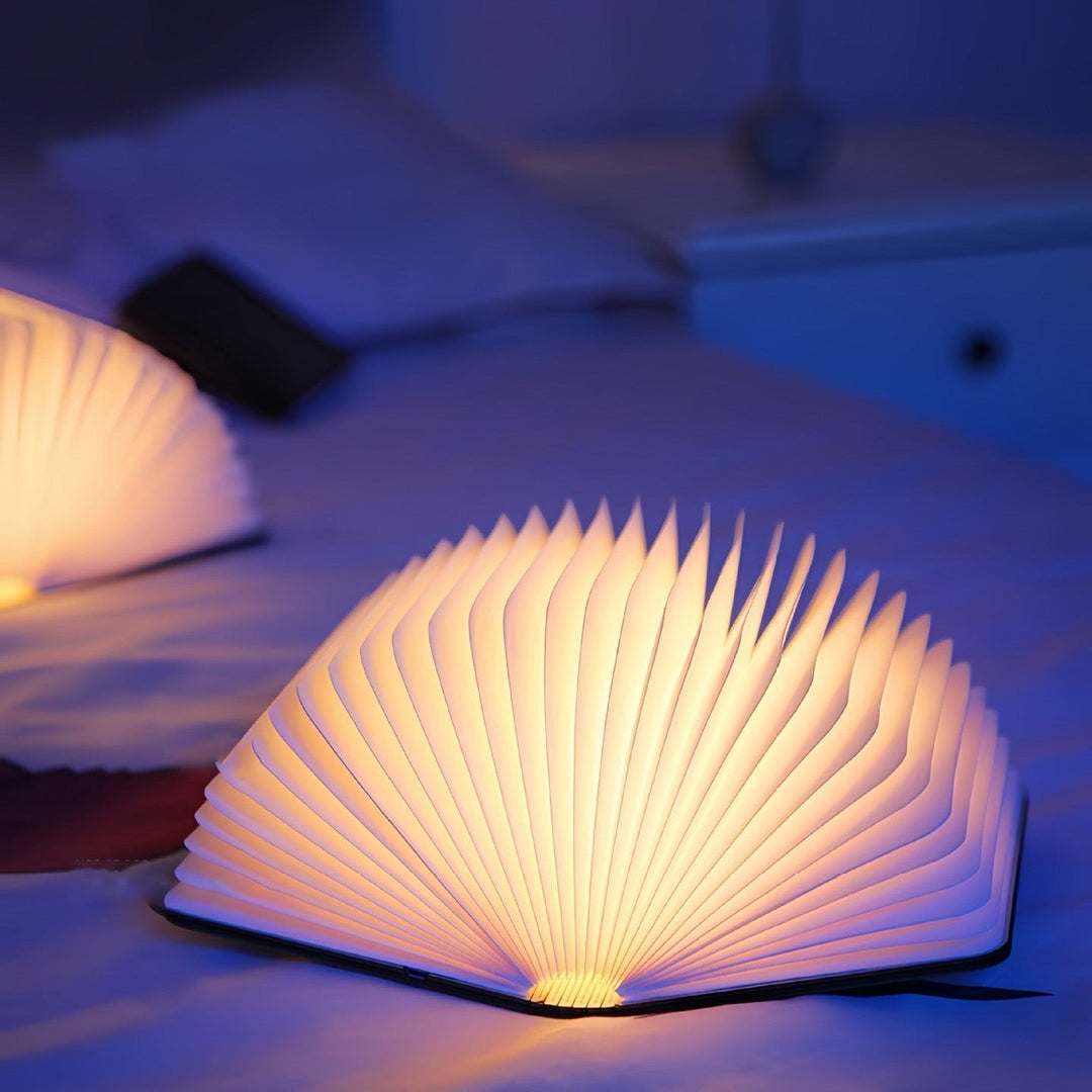 Stornfield | 📖 Wooden Book Lamp - For Desk, Study, Gift, Decoration, Light