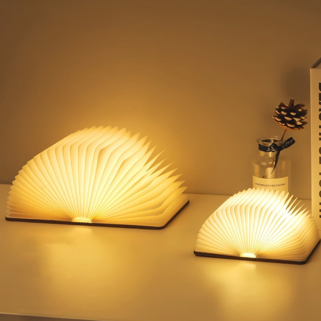 Stornfield | 📖 Wooden Book Lamp - For Desk, Study, Gift, Decoration, Light