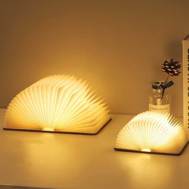 Stornfield | 📖 Wooden Book Lamp - For Desk, Study, Gift, Decoration, Light