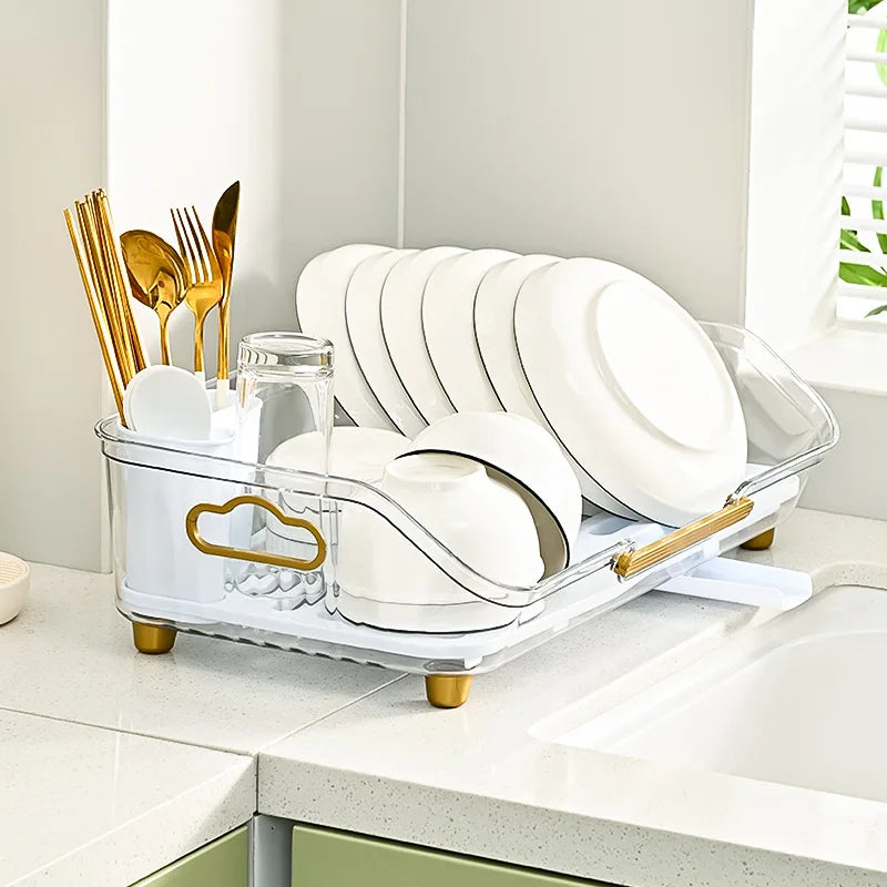 Detachable Sink Dish Drainer Countertop Organizer with Utensil Holder | Stornfield