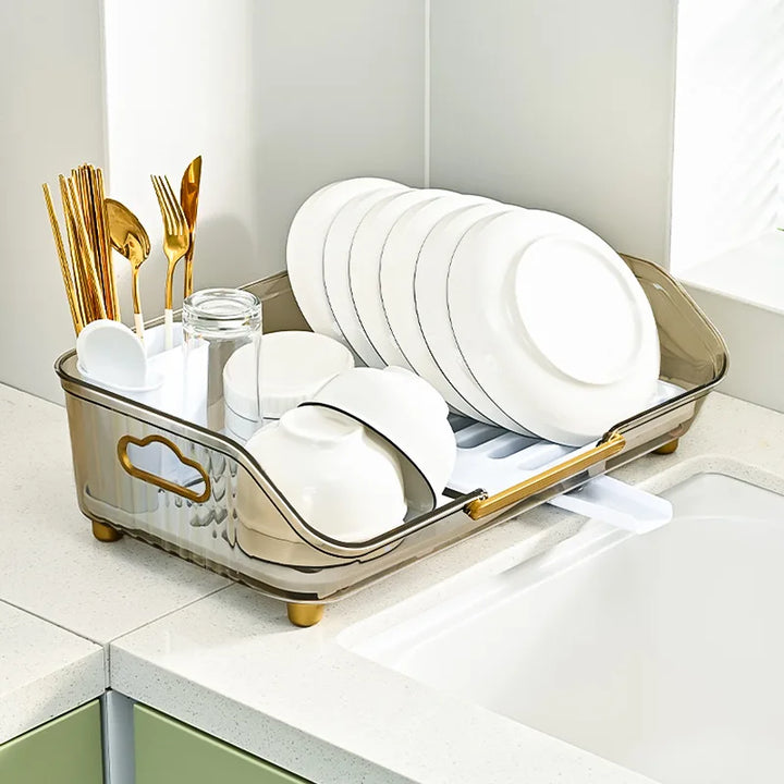 Detachable Sink Dish Drainer Countertop Organizer with Utensil Holder | Stornfield