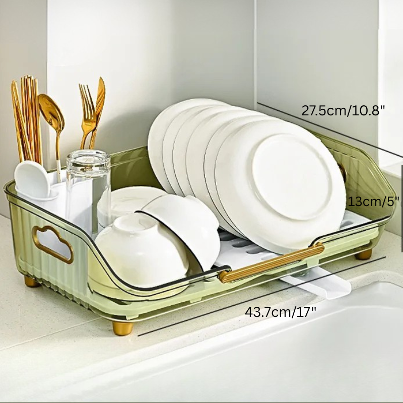 Detachable Sink Dish Drainer Countertop Organizer with Utensil Holder | Stornfield