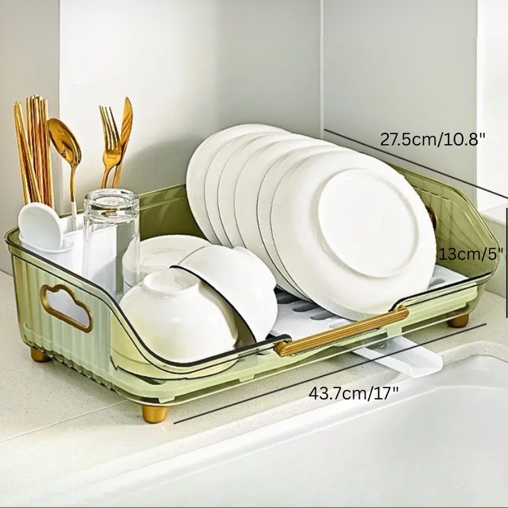 Detachable Sink Dish Drainer Countertop Organizer with Utensil Holder | Stornfield