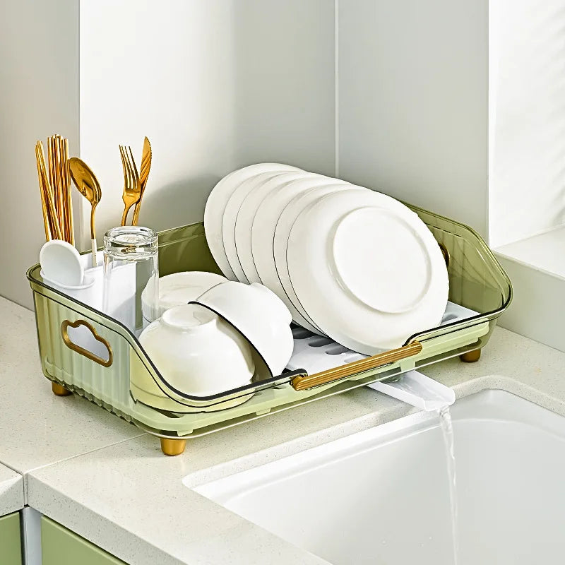 Detachable Sink Dish Drainer Countertop Organizer with Utensil Holder | Stornfield