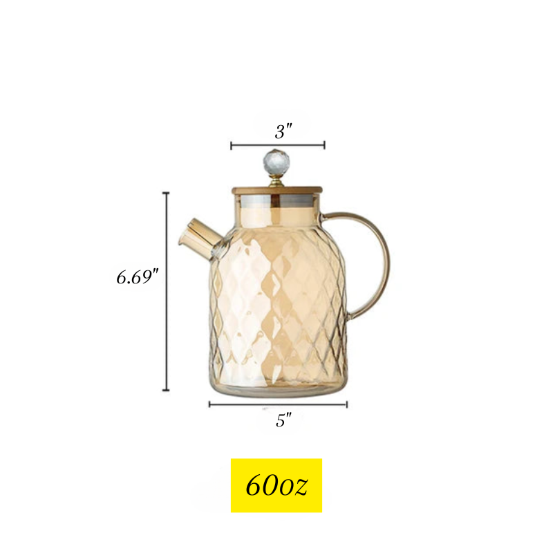 Diamond Texture Surface Glass Kettle Heat-resistant Thicken Glass | Stornfield