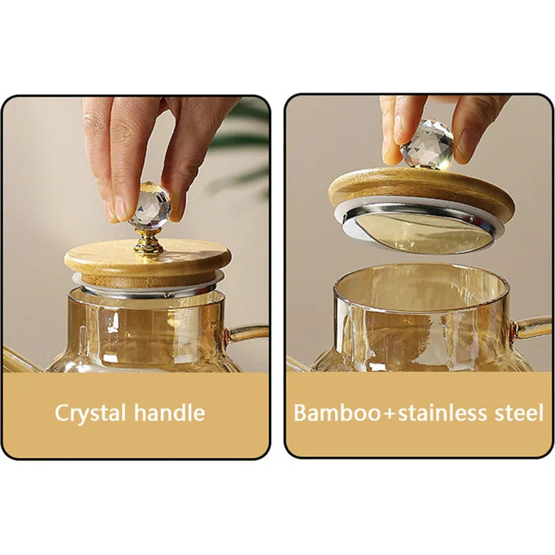 Diamond Texture Surface Glass Kettle Heat-resistant Thicken Glass | Stornfield