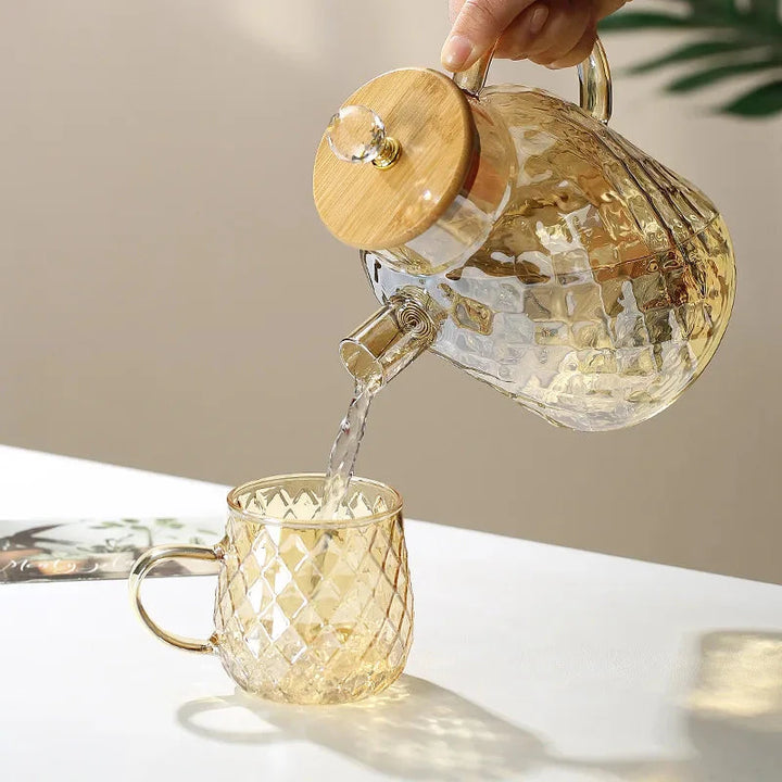 Diamond Texture Surface Glass Kettle Heat-resistant Thicken Glass | Stornfield