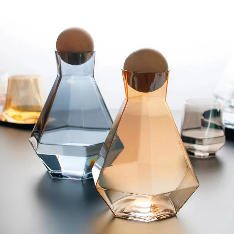 Diamond Type Glass Water Bottle Pitcher Drinkware Creative Drinkware | Stornfield