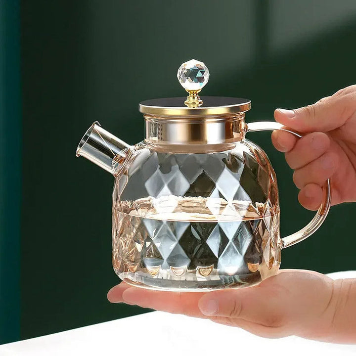 Diamond Type Glass Water Kettle Creative Glass Kettle Bottle | Stornfield