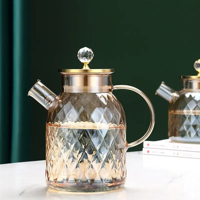 Diamond Type Glass Water Kettle Creative Glass Kettle Bottle | Stornfield