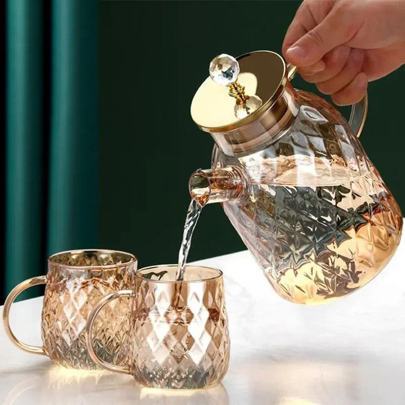 Diamond Type Glass Water Kettle Creative Glass Kettle Bottle | Stornfield
