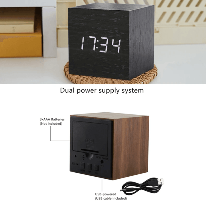 Stornfield | Digital Wooden LED Clock