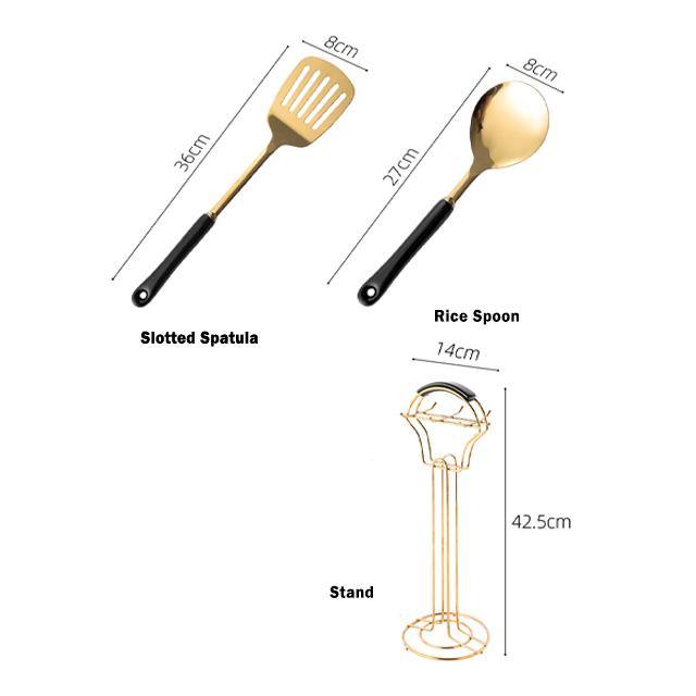 Stornfield | Gold Cookware Set with Stand