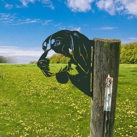 Outdoor Garden Farm Peeping Goat Metal Artwork Indoor Decoration | Stornfield
