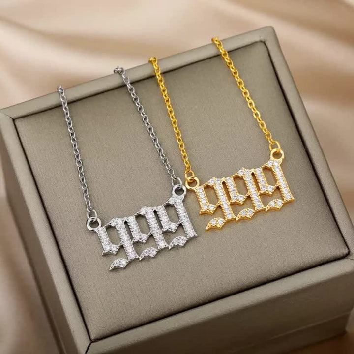 Stornfield | English Number Zircon Necklace – Seraphina