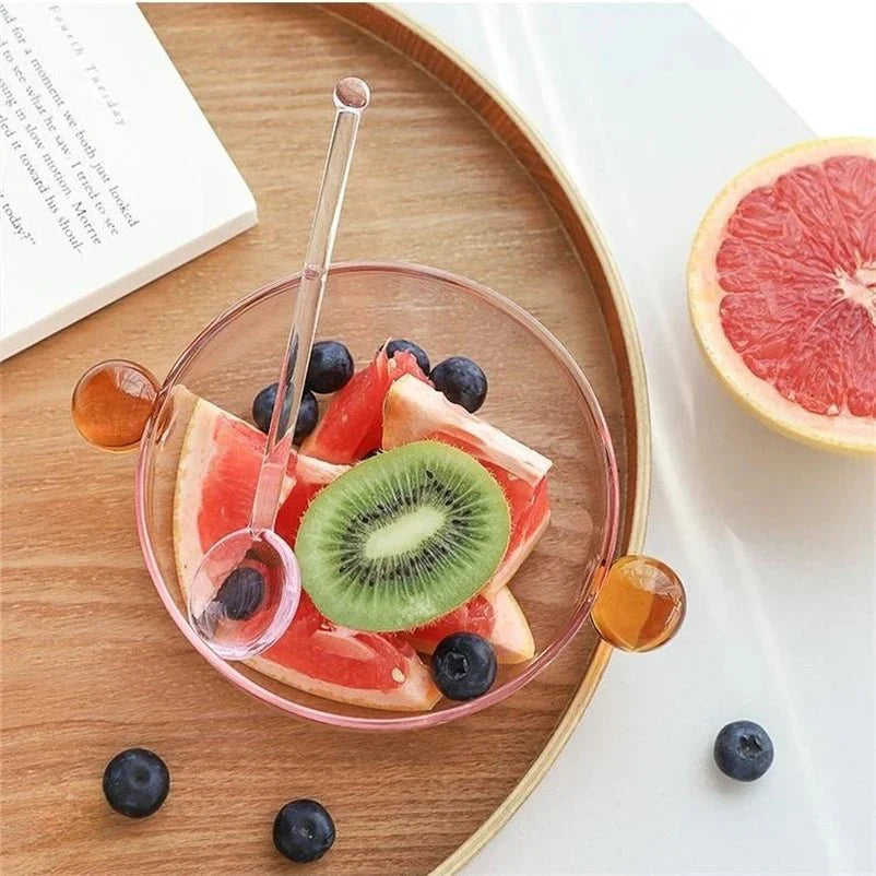 Double Ball Handled Coloured Glass Bowl Eco-Friendly Design | Stornfield