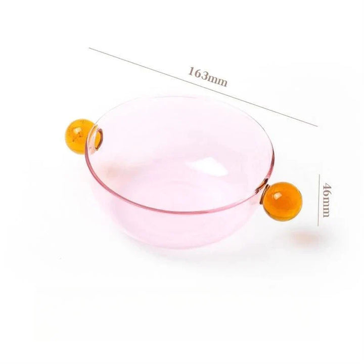 Double Ball Handled Coloured Glass Bowl Eco-Friendly Design | Stornfield