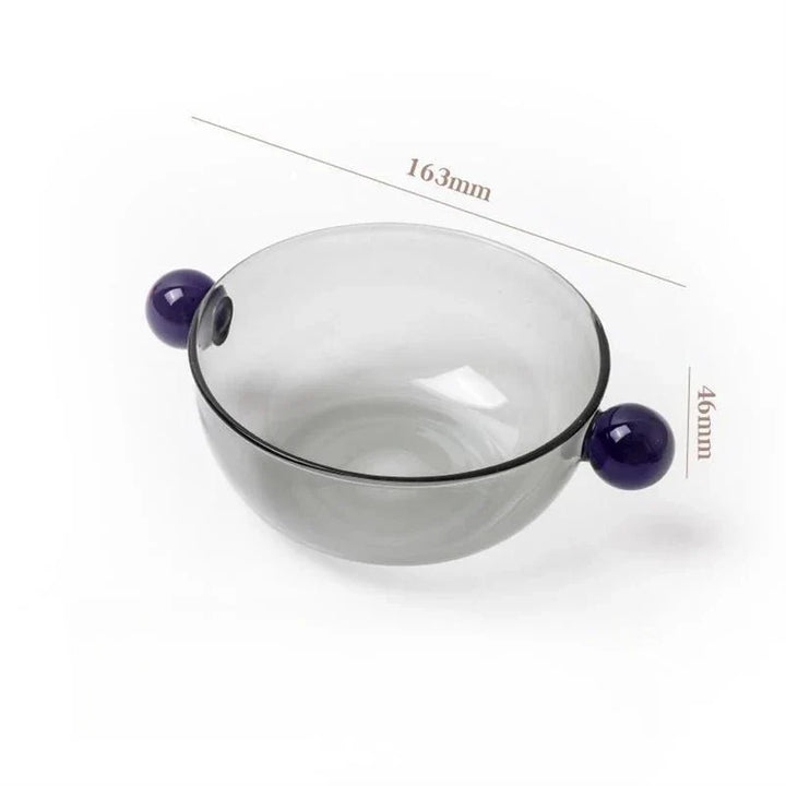 Double Ball Handled Coloured Glass Bowl Eco-Friendly Design | Stornfield