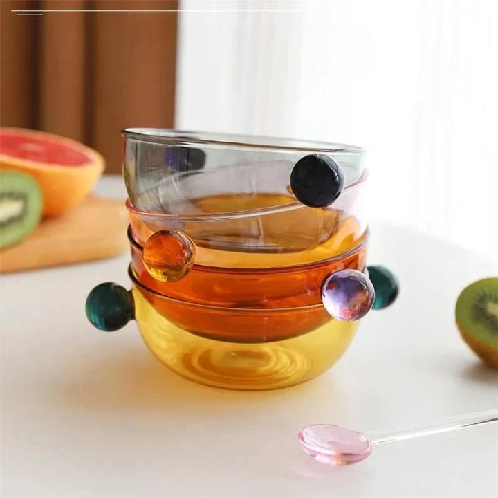 Double Ball Handled Coloured Glass Bowl Eco-Friendly Design | Stornfield