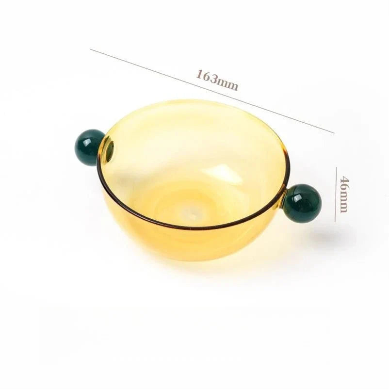 Double Ball Handled Coloured Glass Bowl Eco-Friendly Design | Stornfield