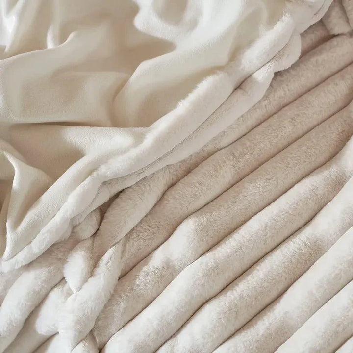 Double Layer Faux Fur Warm Winter Plush Blanket for Cozy Nights | Stornfield