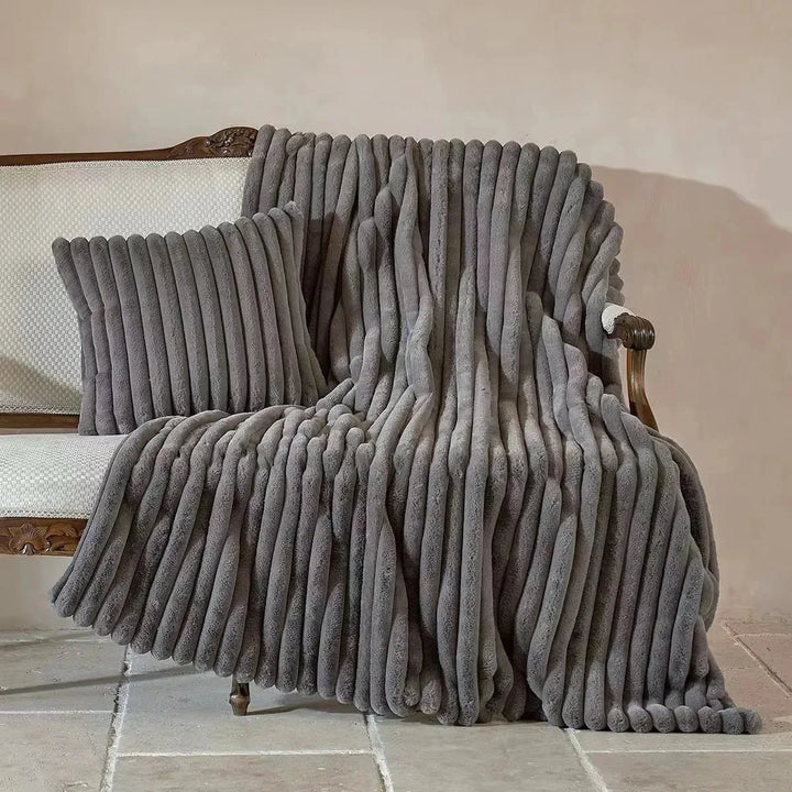 Double Layer Faux Fur Warm Winter Plush Blanket for Cozy Nights | Stornfield