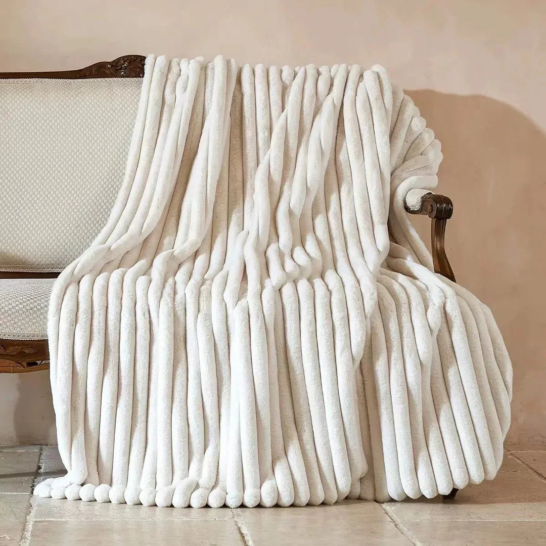Double Layer Faux Fur Warm Winter Plush Blanket for Cozy Nights | Stornfield