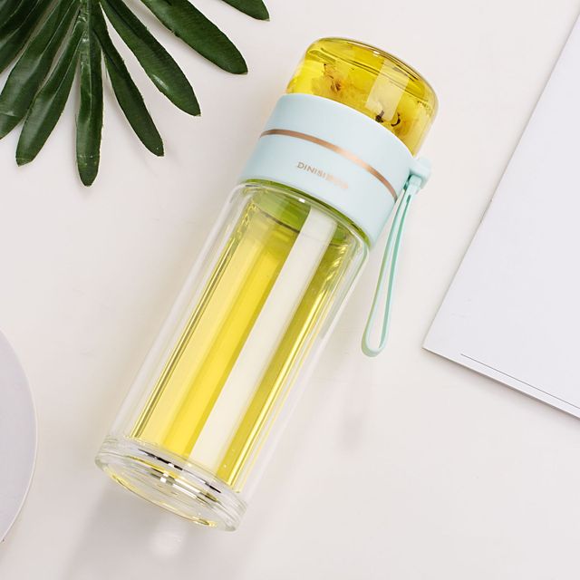 Double-Layer Glass Water Bottles Tea Infuser Bottle Tea Separation Mug | Stornfield