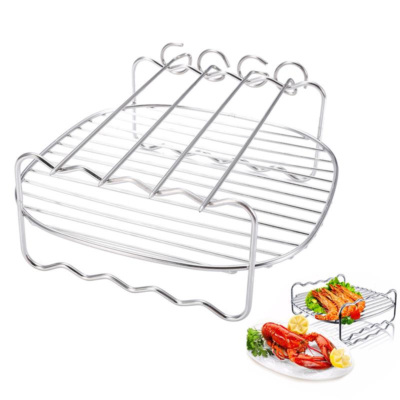 Double Layer Stainless steel Skewers Barbecue Rack BBQ Tray | Stornfield