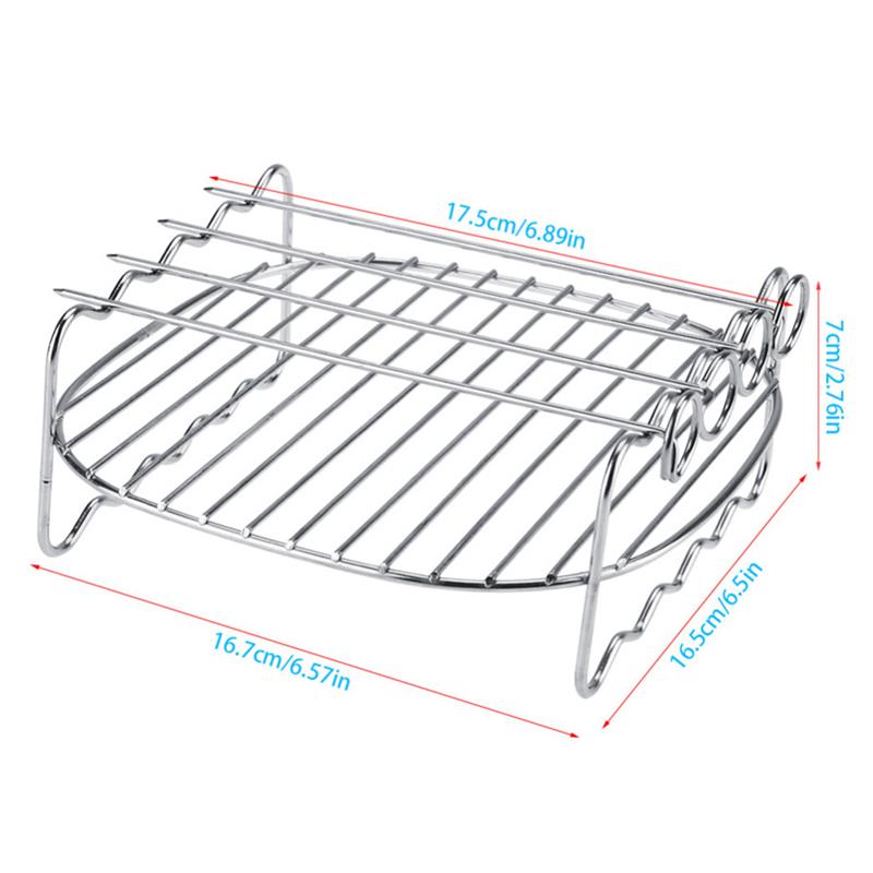 Double Layer Stainless steel Skewers Barbecue Rack BBQ Tray | Stornfield
