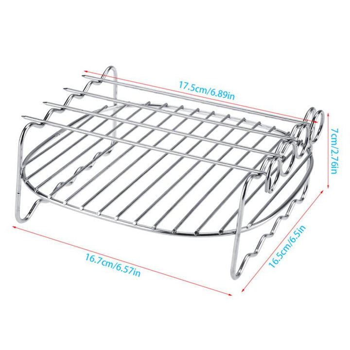 Double Layer Stainless steel Skewers Barbecue Rack BBQ Tray | Stornfield